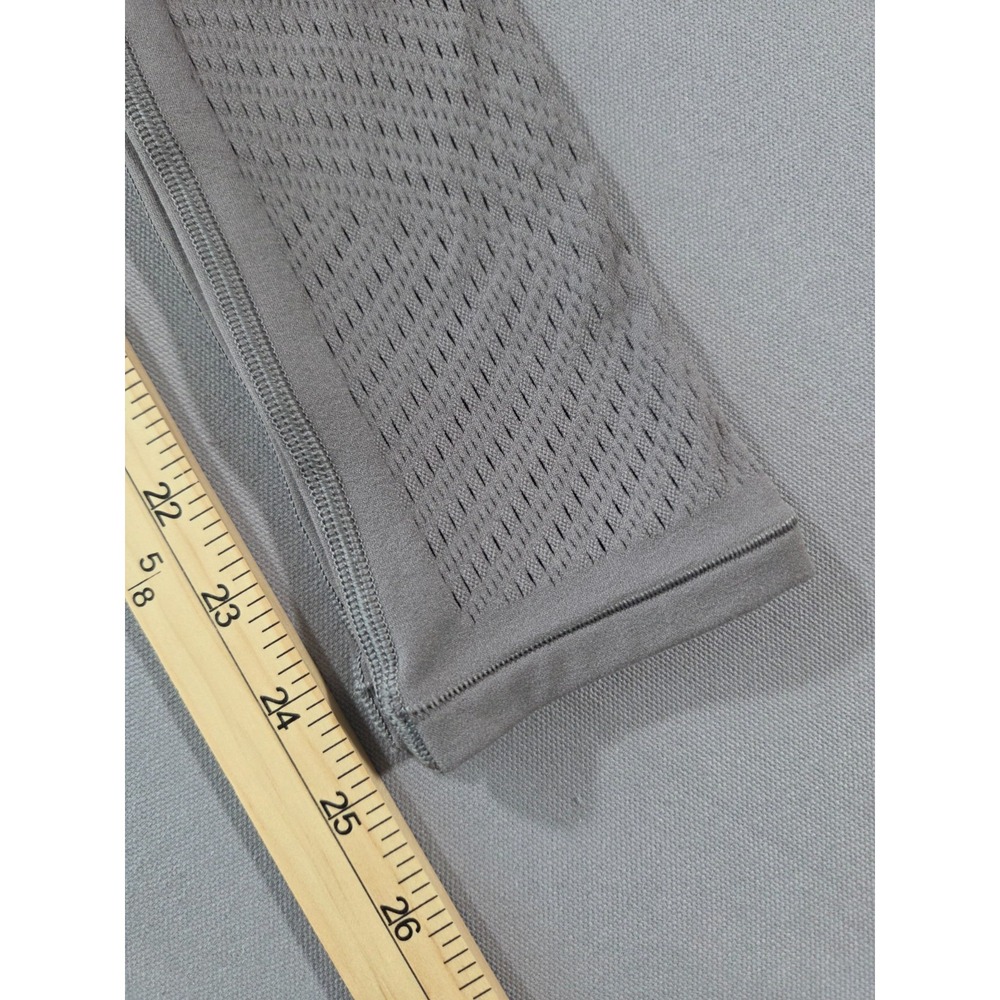 Lululemon Leggings Womens 4 Gray Mesh Reveal Running Mindful Motion Pants Active - Picture 8 of 10
